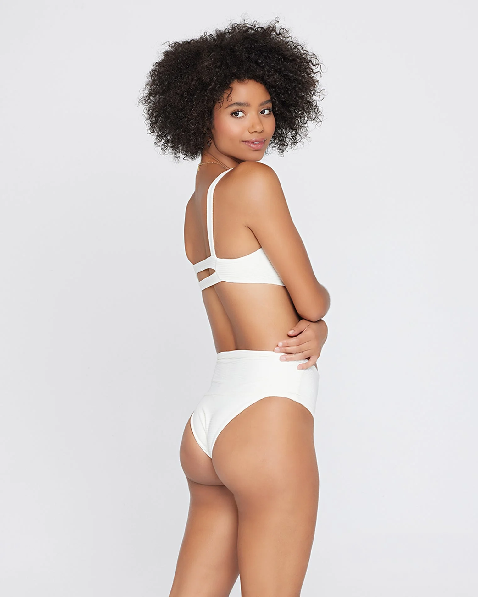 Eco Chic Repreve® Jess Bikini Top - Cream - Image 3