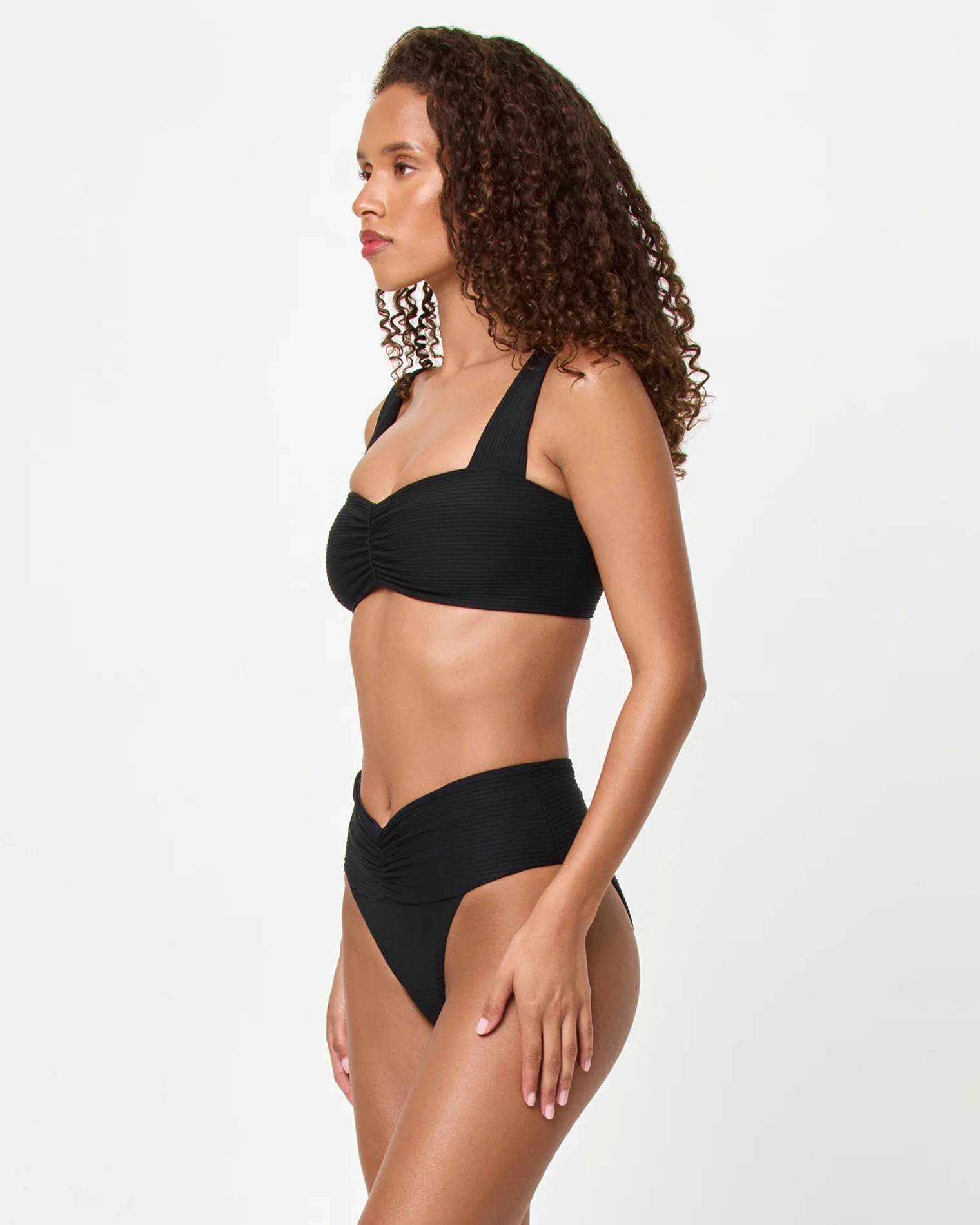 Eco Chic Repreve® Bardot Bikini Bottom - Black - Image 3